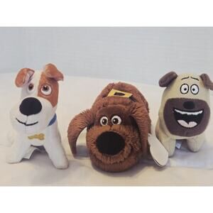 Secret Life of Pets Mini Plush Stuffed Animals Max Mel Duke Dog Movie Fan Gift